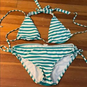 stripped target bikini